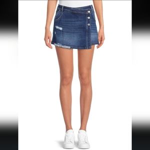 No Boundaries Dark Blue Denim Mini Skirt